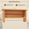 Wall-Mount Teak Wood Bathroom Shelf with 2 Tiers and Towel Bar